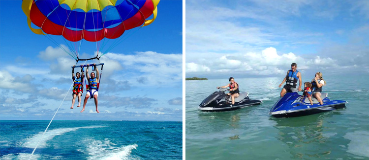 parasailing & jet skiing